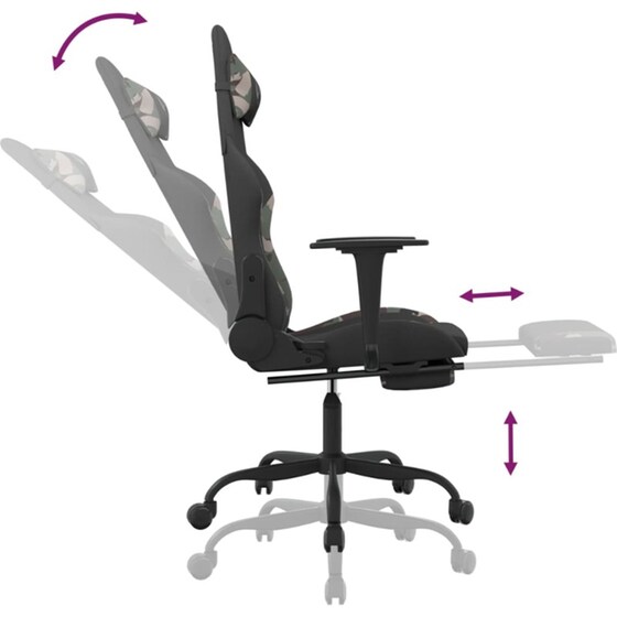 Καρέκλα Gaming VIDAXL 345490 με Υποπόδιο image 9