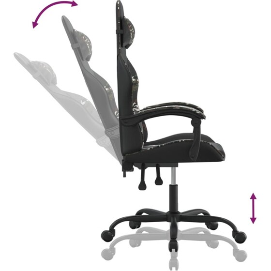 Καρέκλα Gaming VIDAXL 349554 από Τεχνητό Δέρμα - Μαύρο image 6