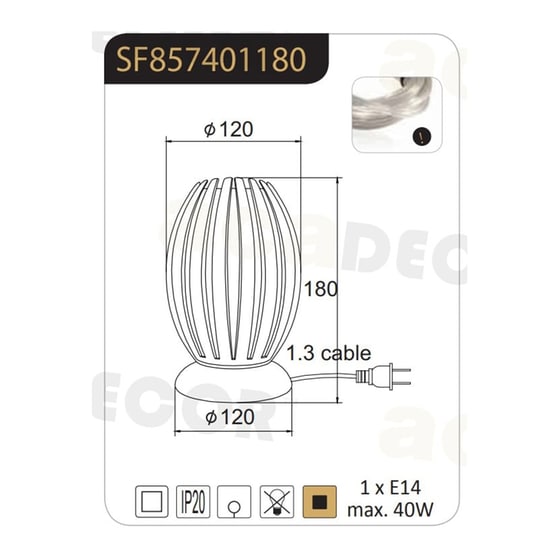 Πορτατίφ Aca Homo Sf8574 Μεταλλικό 12x12x18 cm - Ασημί/Διάφανο image 1