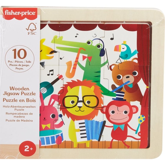 Fisher Price Mini Ξύλινο Παζλ 4 Σχέδια - Τυχαία Επιλογή Σχεδίου image 4