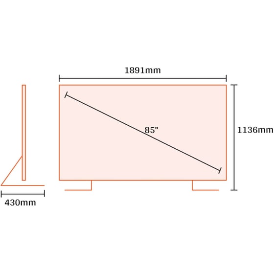 Hisense QLED 85" 4K Smart Τηλεόραση 85E7S PRO image 2