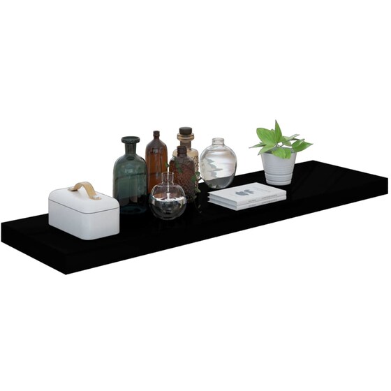 Ράφια Τοίχου VidaXL από MDF 90x23.5 cm 4 Τμχ - Μαύρο image 6