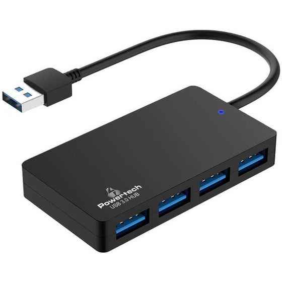 Powertech PT-1145 USB Hub 3.0 με 4 θύρες - Μαύρο image 0