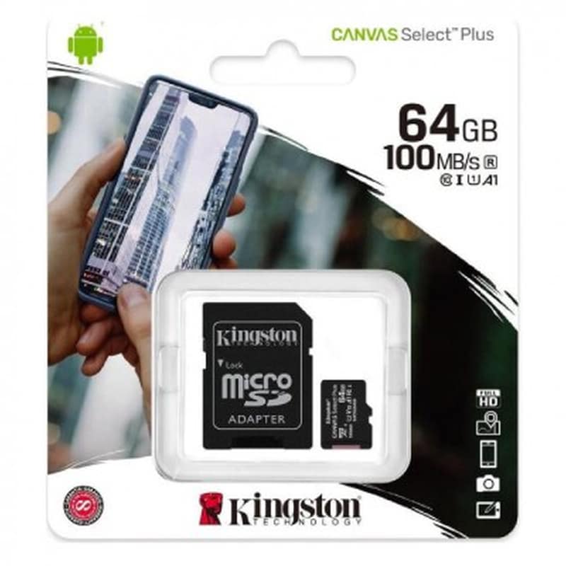 MEMORY MICROSD KINGSTON CANVAS GO 64GB