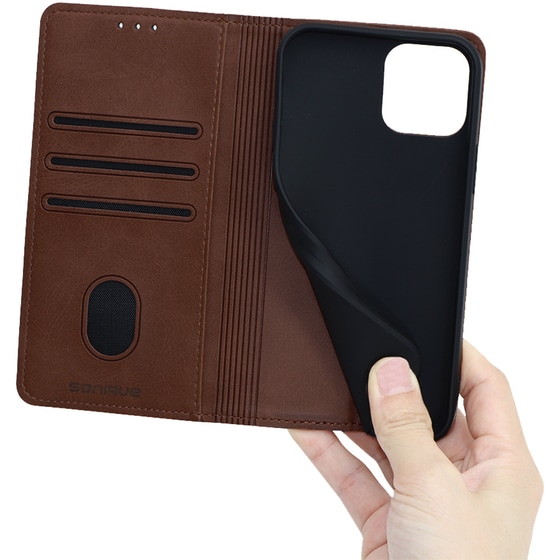 Θήκη Apple iPhone 14 - Sonique Vintage Magnet Book - Καφέ image 4