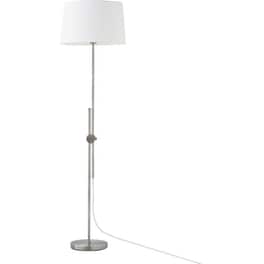 Φωτιστικό Δαπέδου Aca Mallorca από Μέταλλο/Ύφασμα 43x43x187 cm - Ασημί/Λευκό