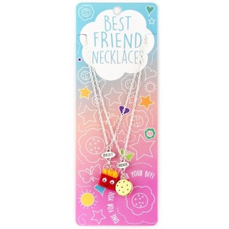 Κολιέ Διπλό Burger Potatoes Best Friends Necklaces