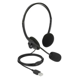 Ακουστικά Headset Delock 27178 με Μικρόφωνο Ακουστικά Κεφαλής Μαύρο