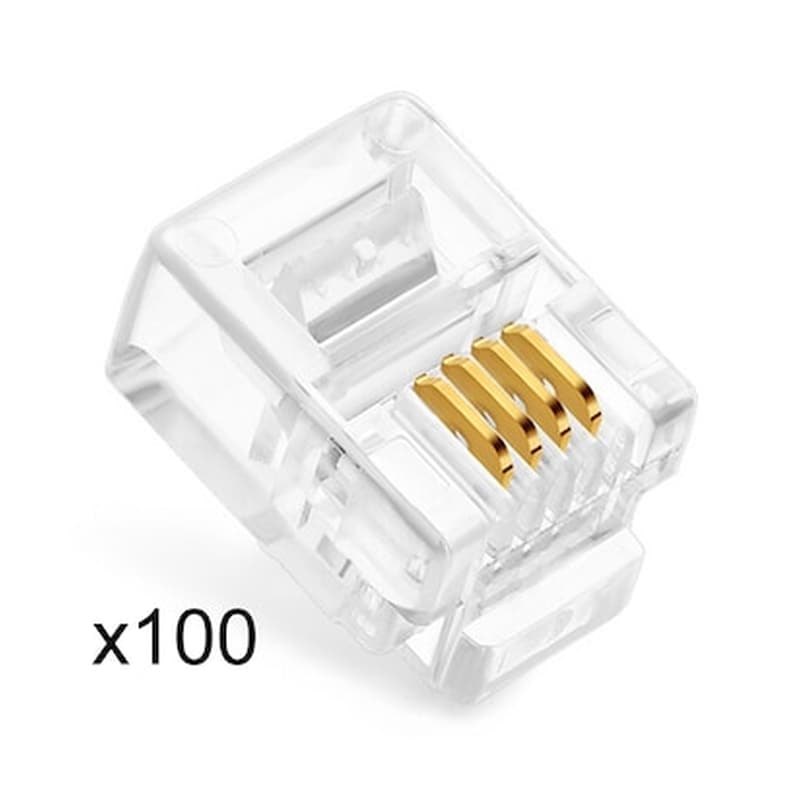 Βύσμα Powertech RJ11 100τμχ