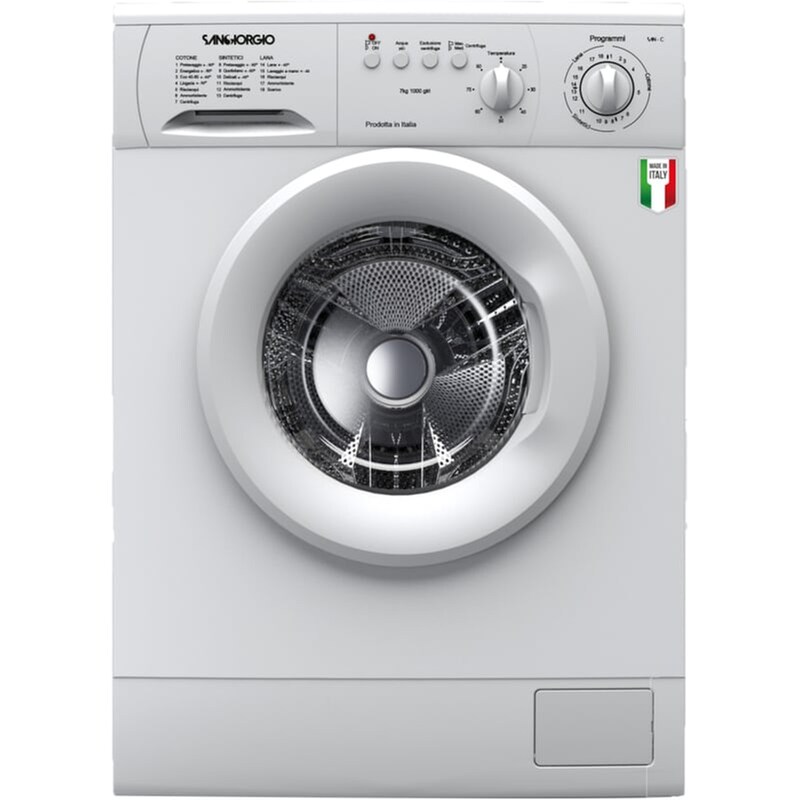 Πλυντήριο Ρούχων SANGIORGIO S5611C 8 kg 1.100 Στροφές – Λευκό