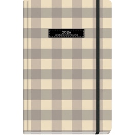 Ημερολόγιο Ημερήσιο 2026 The Writing Fields Plaid 12Μ Μπεζ