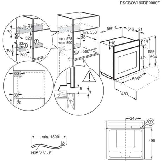 AEG BSE788380M 70 Lt Inox Εντοιχιζόμενος Φούρνος Άνω Πάγκου image 5