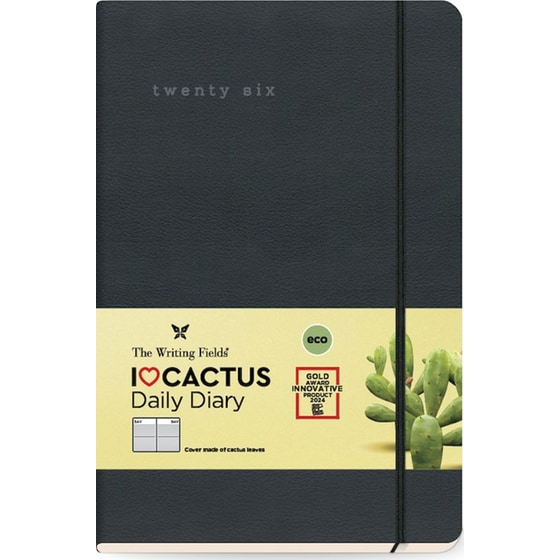 Ημερολόγιο Ημερήσιο 2026 The Writing Fields I Love Cactus 3400 Black Shadow image 0