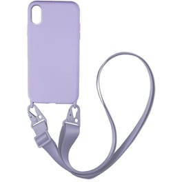 Θήκη Apple iPhone XS Max - Sonique Carryhang Liquid Silicone Strap - Λιλά
