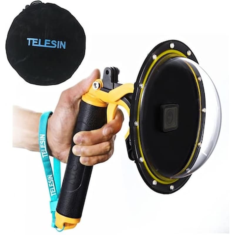 TELESIN Telesin Dome Για Gopro Hero 9 Με Αδιάβροχη Θήκη / Φακός Διπλής Οπτικής