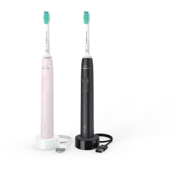 Σετ Ηλεκτρικές Οδοντόβουρτσες PHILIPS Sonicare 3100 Series - Μαύρο/Ροζ image 0