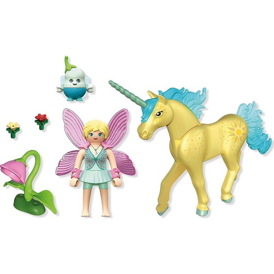 PLAYMOBIL®&nbsp; Magic Μονόκερος με Μπλε Χαίτη & Νεράιδα (71842) image 1