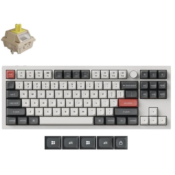 Keychron Q3 Ultra 8K Q3U-M1 Ασύρματο Gaming Μηχανικό Πληκτρολόγιο Tenkeyless με Red διακόπτες και RGB φωτισμό - Μαύρο (US) image 3