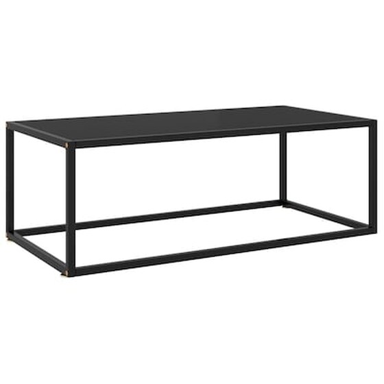 Τραπεζάκι Σαλονιού VidaXL από Ψημένο Γυαλί 100x50x35cm - Μαύρο image 1