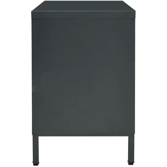 Έπιπλο Τηλεόρασης VidaXL Ατσάλι Και Γυαλί 105x35x52cm - Ανθρακί image 4