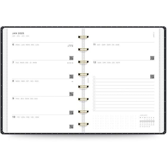 Ημερολόγιο Εβδομαδιαίο Filofax 2025 A5 Moonlight Black image 2