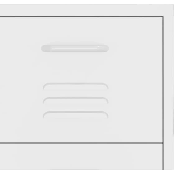 Συρταριέρα Γραφείου VidaXL από Ατσάλι 80x35x101.5 cm - Λευκό image 8