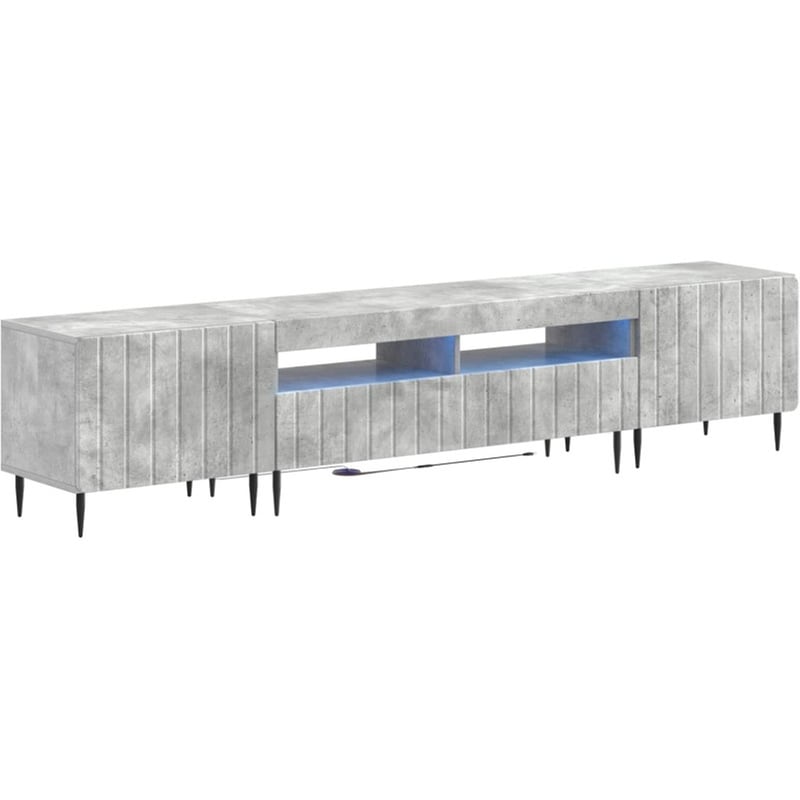 Έπιπλο Τηλεόρασης VidaXL με LED 5 τμχ 198 x 35 x 43 cm - Γκρι Σκυροδέματος