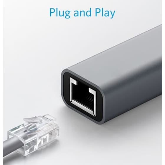 Αντάπτορας Powertech USB-C Male σε Ethernet Female image 2
