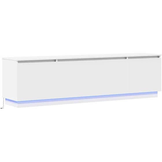 Έπιπλο Τηλεόρασης VidaXL με LED 180 x 38 x 49 cm - Λευκό image 0
