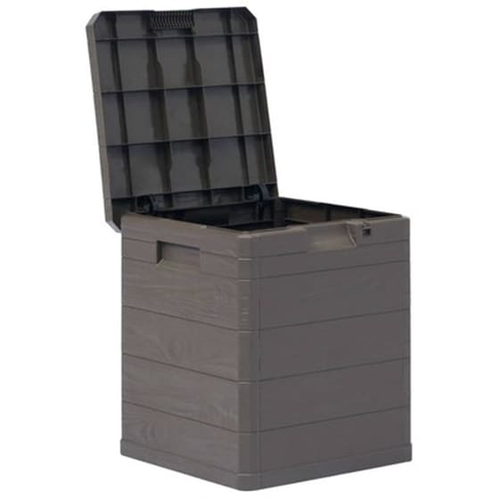 Μπαούλο Αποθήκευσης Κήπου VidaXL Πλαστικό 90 lt. 42.5x44x50 cm - Καφέ image 3