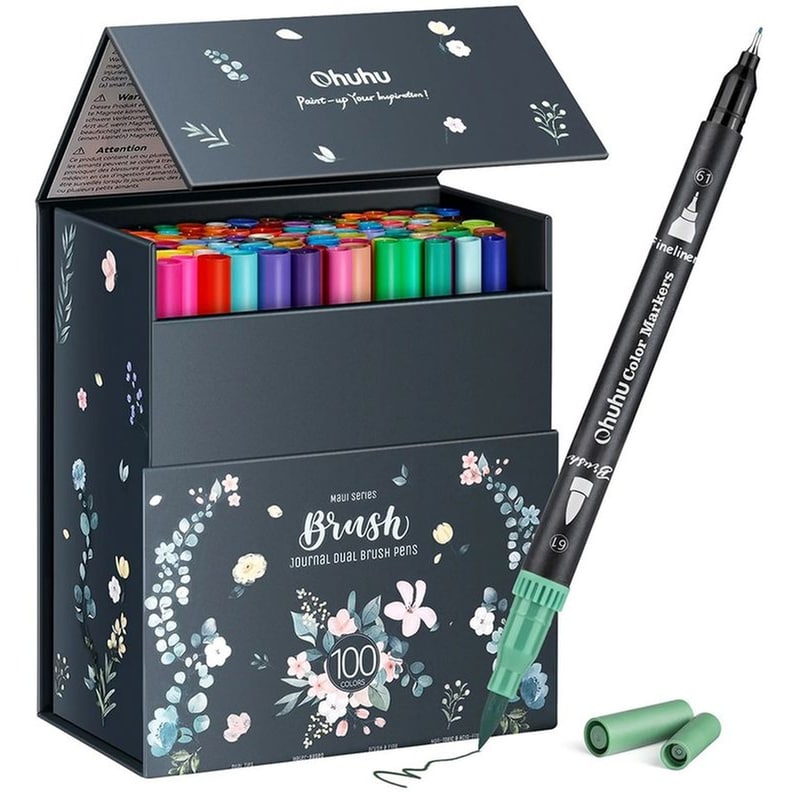 Μαρκαδόροι Ohuhu Με Βάση Το Νερό Brush Fineliner 0.4 mm (100 Τεμάχια)