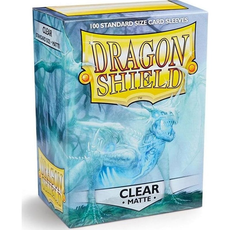 DRAGON SHIELD Dragon Shield Sleeves Standard Size - Matte Clear (100 Sleeves)