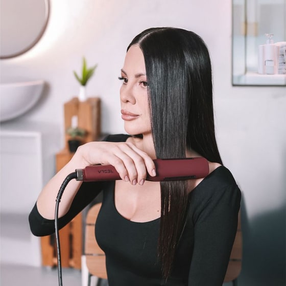 Ισιωτικό Μαλλιών TESLA STH500BB 48W Μπορντώ image 3