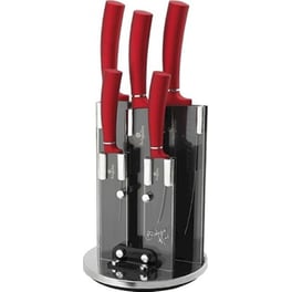 Σετ Μαχαίρια Berlinger Haus Metallic Line Black Burgundy Edition από Ανοξείδωτο Ατσάλι με 360° Βάση 6 Τμχ
