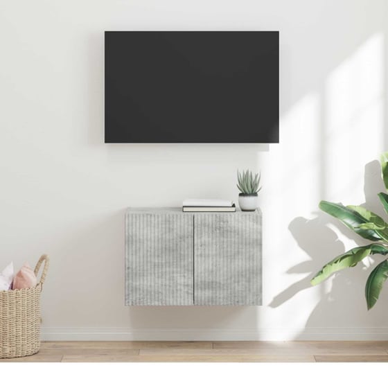 Επιτοίχιο Έπιπλο Τηλεόρασης VidaXL 59.5x31x40 cm - Γκρι Σκυροδέματος image 2