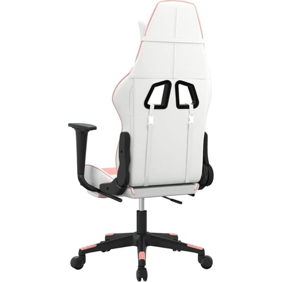 Καρέκλα Gaming VIDAXL 3143696 με Ρυθμιζόμενα Μπράτσα από Τεχνητό Δέρμα - Λευκό image 3