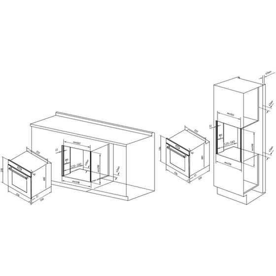DAVOLINE BXA 608 INOX 72 Lt Inox Εντοιχιζόμενος Φούρνος Άνω Πάγκου image 1