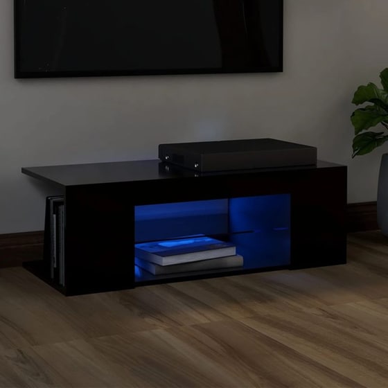 Έπιπλο Τηλεόρασης VidaXL Επεξεργασμένο Ξύλο 90x30x39cm - Μαύρο image 2