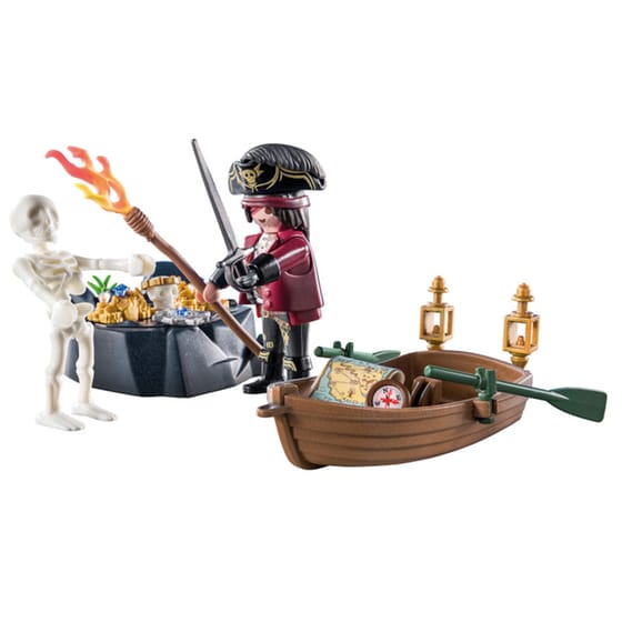 PLAYMOBIL® Pirates Starter Pack Πειρατής με βαρκούλα και θησαυρό (71254) image 5