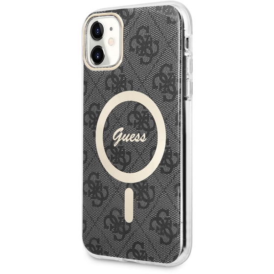 Θήκη Apple iPhone 11 - Guess 4g Logo Collection Magsafe Hard Case - Μαύρο image 5