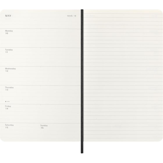 Ημερολόγιο Εβδομαδιαίο 2027 Moleskine 18Μ L Softcover Μαύρο image 2
