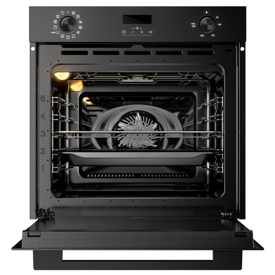 MIDEA MBO7NM30D0-BK 72 Lt Μαύρο Εντοιχιζόμενος Φούρνος Άνω Πάγκου image 1