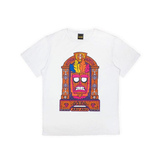T-shirt Numskull Crash Bandicoot Aku Aku - Λευκό XS image 0
