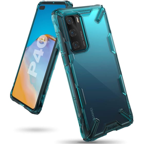 Θήκη Huawei P40 - Ringke Fusion X - Turquoise Green image 0