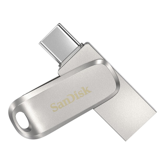 Sandisk Ultra Dual Drive Luxe 64GB USB 3.1 Stick με σύνδεση USB-C Ασημί image 1