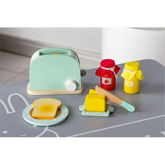 Παιδική Ξύλινη Ecotoys Hm200720 Τοστιέρα Φρυγανιέρα Με 11 Αξεσουάρ - 14x6x10 cm, image 5