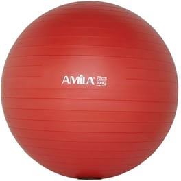 Μπάλα Γυμναστικής Amila Κατάλληλη για Pilates 1.70 kg 75 cm από PVC - Κόκκινο