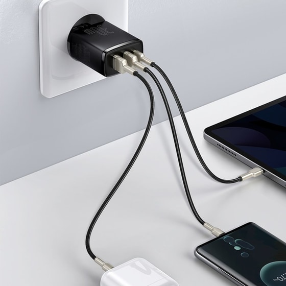 Φορτιστής Πρίζας Baseus CCXJ-E01 Usb-C/2xUsb 30W - Black image 9