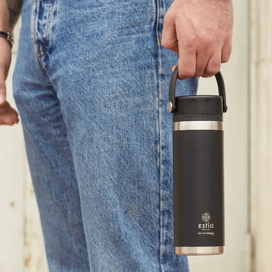 Μπουκάλι Θερμός Estia Home Art Save The Aegean Chug Midnight Black 500 ml image 1