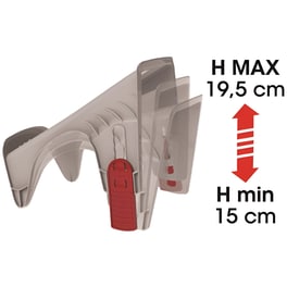 Βάση Υποδημάτων Bama Italy Σετ 2 Τμχ Από Πλαστικό 26x14x15-19.5 cm - Γκρι